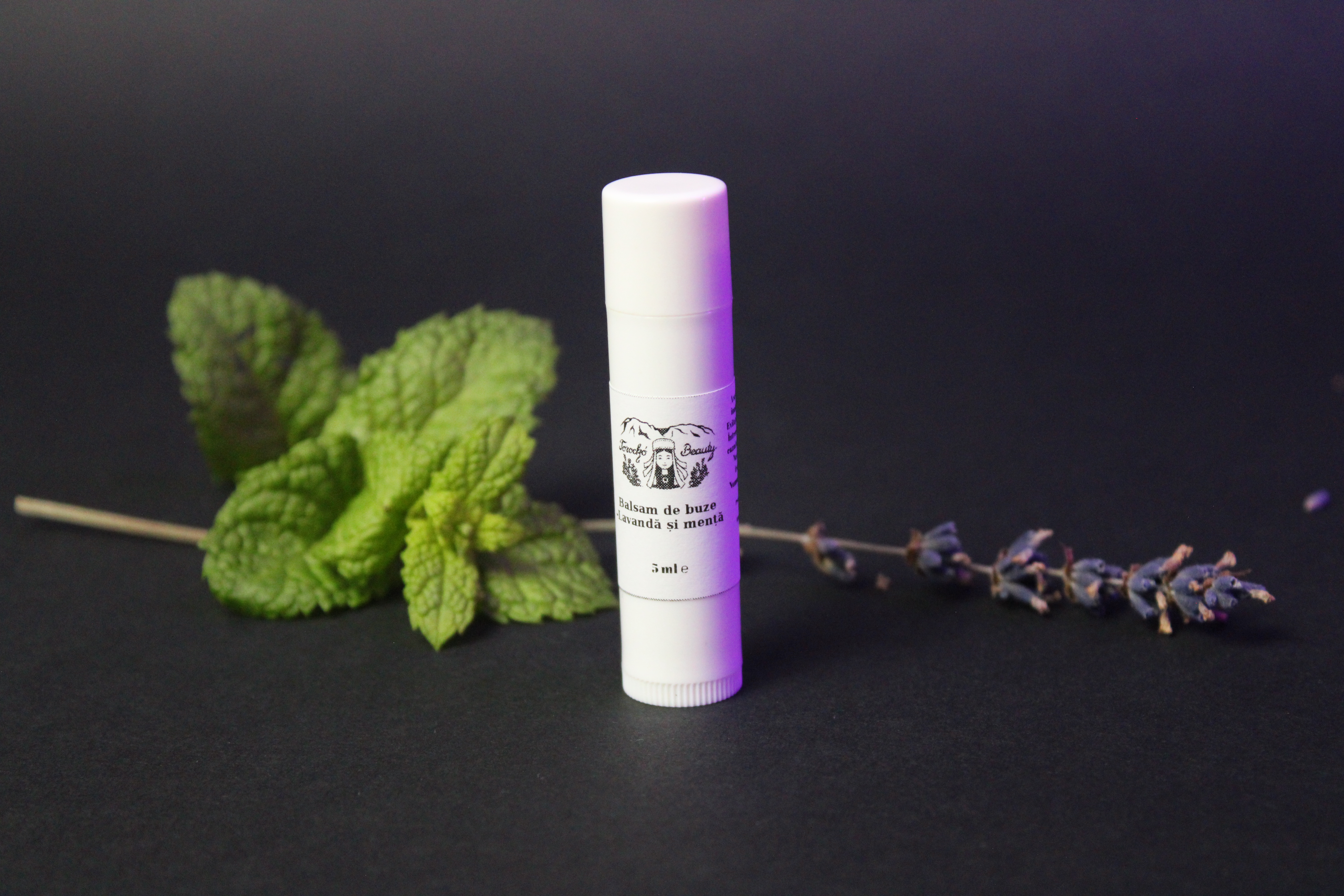 Balsam de buze lavandă și mentă