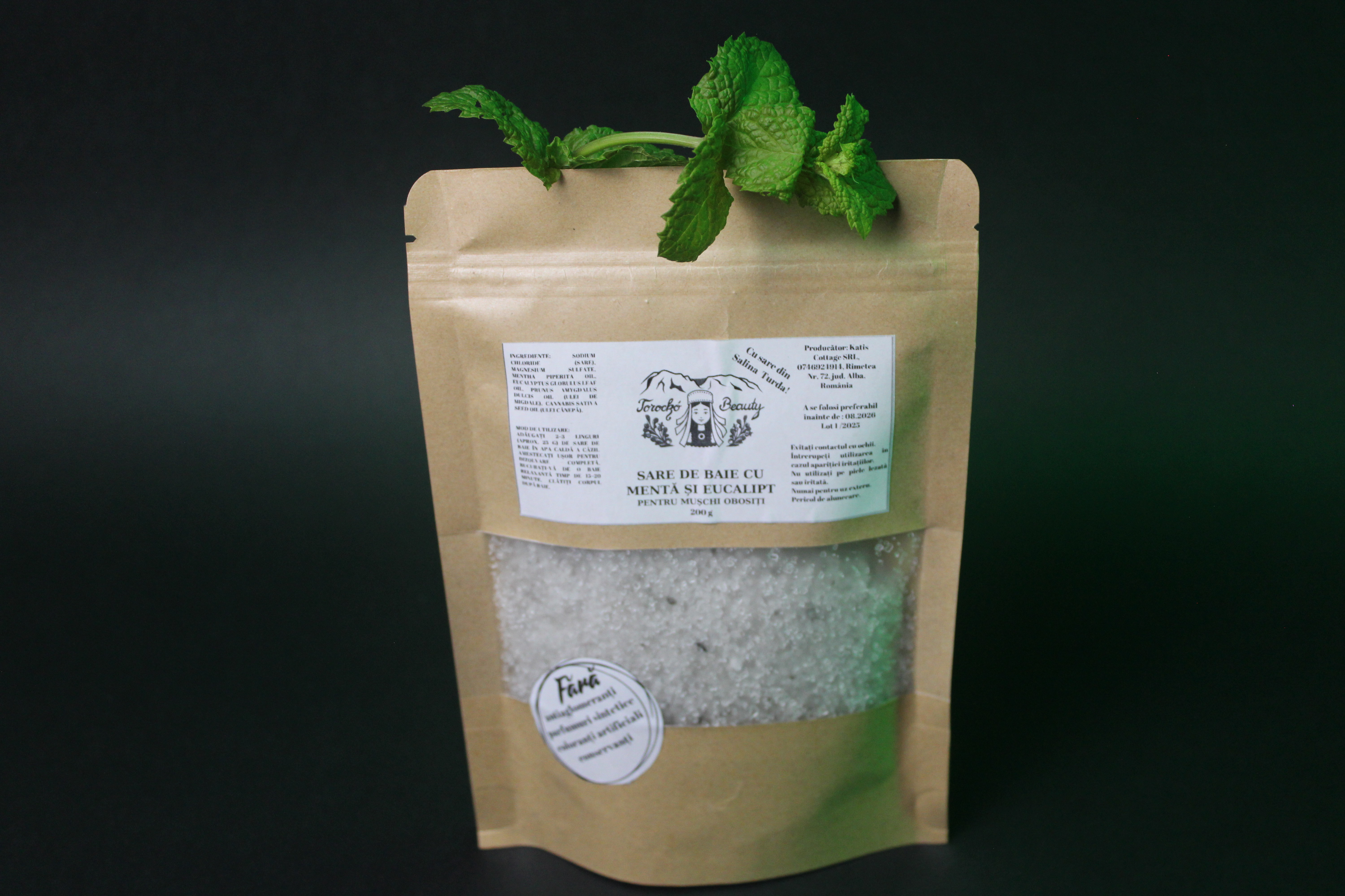 Sare de baie cu mentă și eucalipt